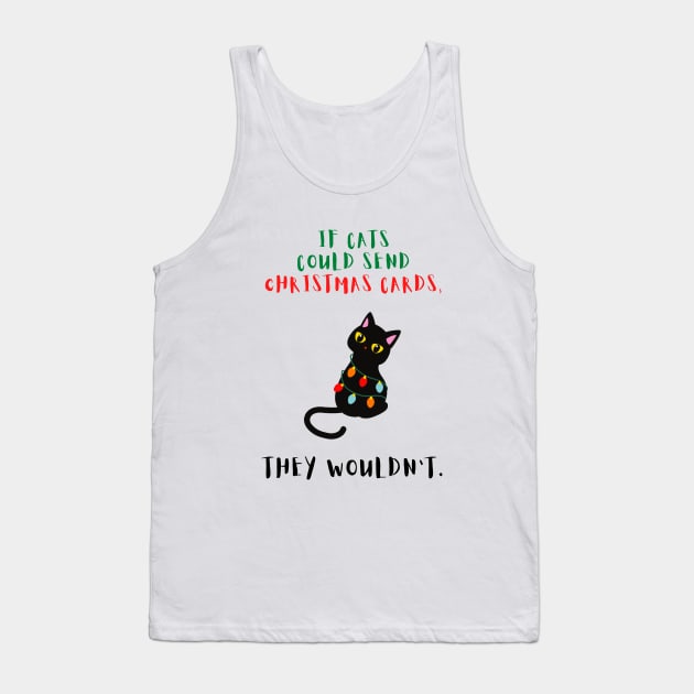 Black Cat Christmas Tank Top by reesea